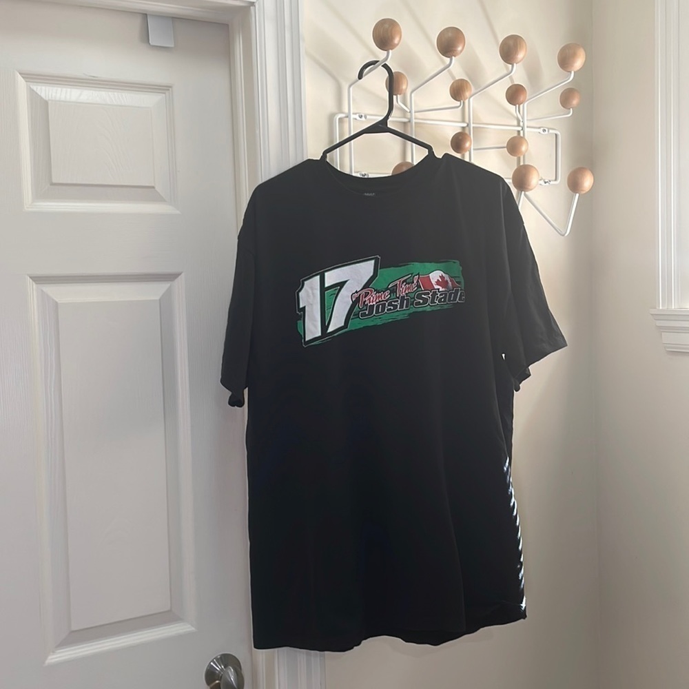 NASCAR Racing - Vintage Y2K Canadian Josh Stade Shirt - Black - XL